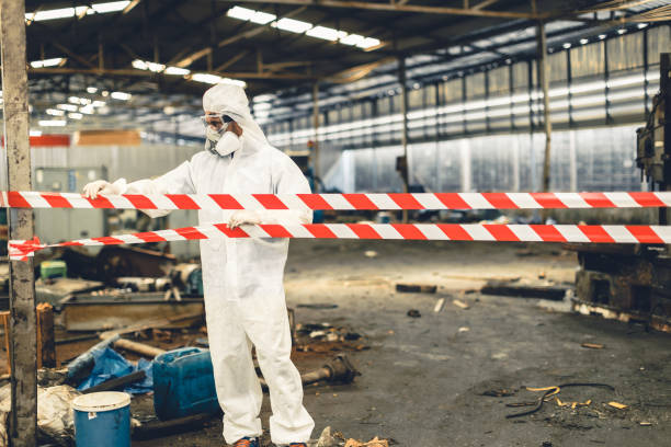 Professional Sewage Cleanup technician working in Rawson, OH